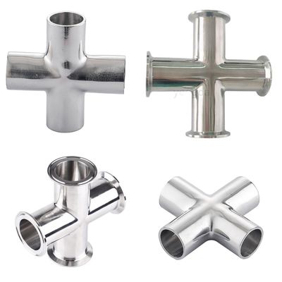 Acciaio inossidabile sanitario ISO 304 316 a quattro vie