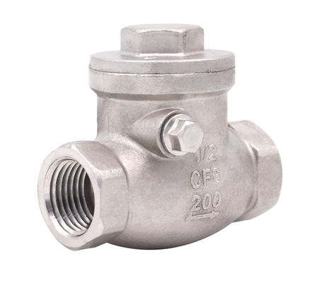 Femminile filo 1/2 pollice valvola di controllo swing WOG 200 PSI in acciaio inossidabile SS304 CF8M NPT