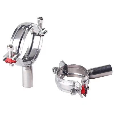 WZ Sanitario SS 304 316 Single Pin Clamp Tri Clamp Fittings Pipe Hanger Pipe Holder 1/8"--4