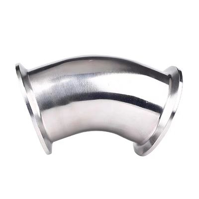 Sanitario 90 gradi 45 gradi 2 "Tri Clamping Elbows Casting SS304 316L Food Grade TC Clamped