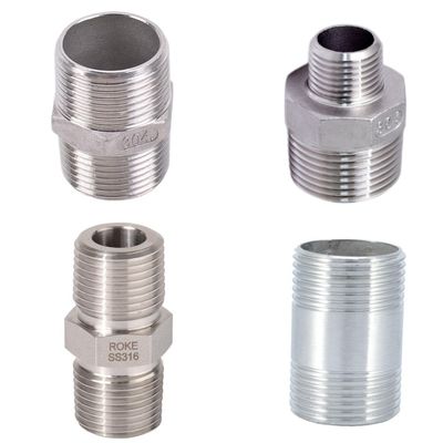 Testa rotonda Nipples in acciaio inossidabile per impianti per tubi 201/304/316 Filo maschio Filo femmina