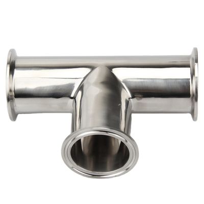 Installazione rapida SS304 316L Tri Clamp Equal Tee Pipe Fitting per il collegamento dell'industria alimentare