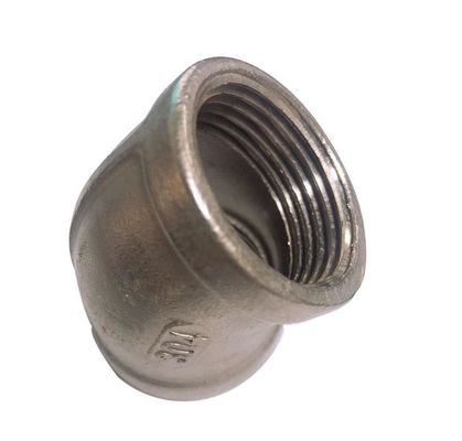 Supporto OEM personalizzato per 201 304 Acciaio inossidabile 45 gradi gomito Female Pipe Fitting