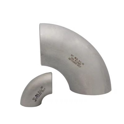 Connessione saldatura tubi d'argento WZ SS304 316 CF8 Sch 40 90 gradi punzonato gomito