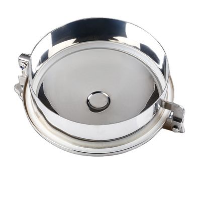 Acciaio inossidabile sanitario 304 316L Copertura rotonda del buco di manovra per serbatoio Specchio di manovra lucidato