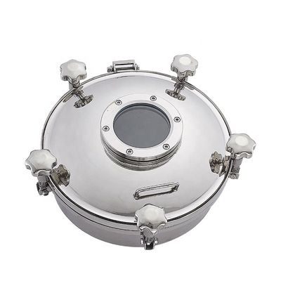 Sanitario SS304 SS316L Acciaio inossidabile copertura rotonda di manicomio a pressione