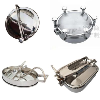 Altezza 90mm-100mm Ampiamente utilizzato Sanitario 304/316L In acciaio inossidabile copertura circolare manhole
