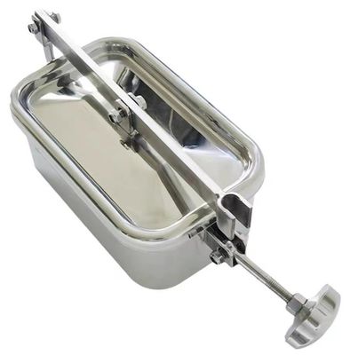 SS304 o SS316L Acciaio inossidabile Sanitario Quadrato Manhole Cover Acciaio DIN SMS 3A