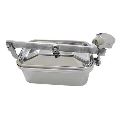 SS304 o SS316L Acciaio inossidabile Sanitario Quadrato Manhole Cover Acciaio DIN SMS 3A