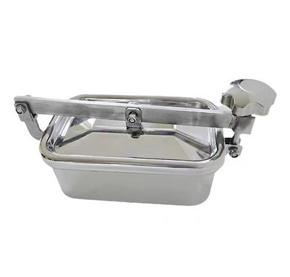 SS304 o SS316L Acciaio inossidabile Sanitario Quadrato Manhole Cover Acciaio DIN SMS 3A