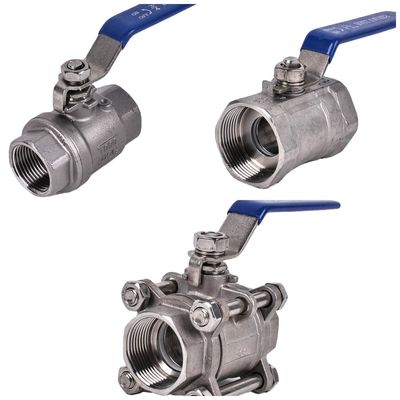 ANSI BS DIN JIS Standard in acciaio inossidabile 201304 Femminile a filo 1Pc 2pc 3pcs Valvole a sfera