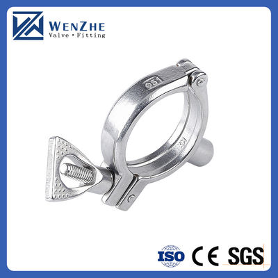 Acciaio inossidabile standard da 1,5 '304 single pin heavy duty tri clamp con nocciolo alare
