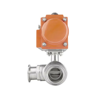 Installazione rapida WZ SS304 classe sanitaria 25 38 Valvola a sfera a tre vie con rifinitura argento