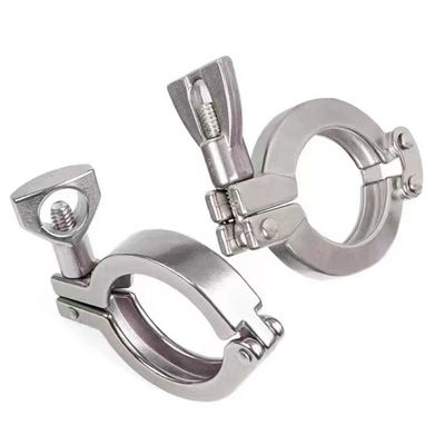 WZ Sanitario Tri Clamp Acciaio inossidabile304 316 Fusione Ferrule Flange Pipe Double Pin Clamp 1/8"-4