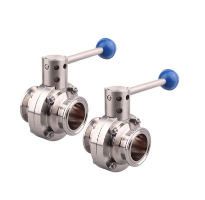 1.5 pollici Tri Clamp Sanitary Butterfly Valve Pull Handle Acciaio inossidabile 304 Standard
