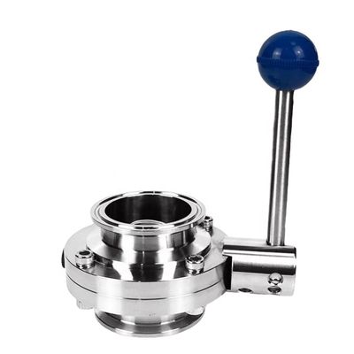 1.5 pollici Tri Clamp Sanitary Butterfly Valve Pull Handle Acciaio inossidabile 304 Standard