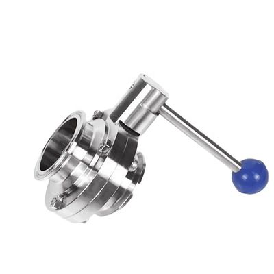1.5 pollici Tri Clamp Sanitary Butterfly Valve Pull Handle Acciaio inossidabile 304 Standard