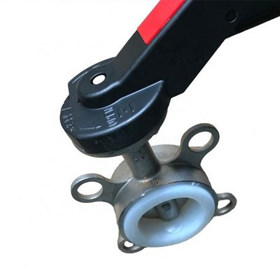 Fittings sanitari per tubi in acciaio inossidabile BUTTERFLY Struttura Wafer Tipo Butterfly Valve