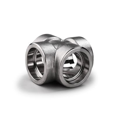 Acciaio inossidabile argento 304 316 316L 2000lb 3000lb 6000lb B16.11 Socket Weld Cross
