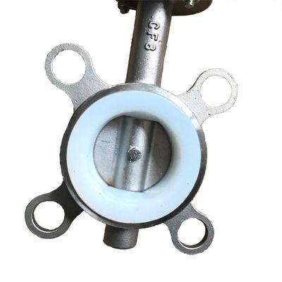 Fittings sanitari per tubi in acciaio inossidabile BUTTERFLY Struttura Wafer Tipo Butterfly Valve