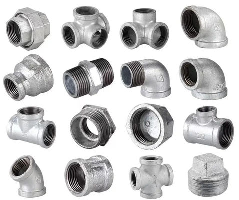 Fittings per tubi a filo galvanizzato di ferro malleabile per dimensioni uguali da 1 a 8' a prezzi competitivi