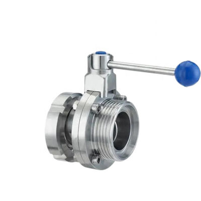 1/8"--4" WZ Acciaio inossidabile di grado alimentare 304 316L Sanitario Tre PCS Valvola manuale farfalla uguale