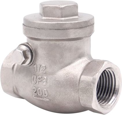 Femminile filo 1/2 pollice valvola di controllo swing WOG 200 PSI in acciaio inossidabile SS304 CF8M NPT