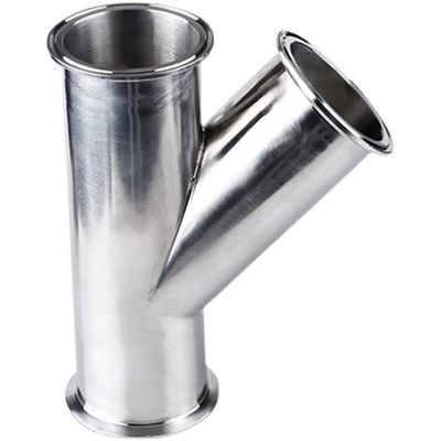 Acciaio inossidabile uguale 304 316 Sanitary Clamped Lateral Tee 45° Y Branch Pipe Fitting