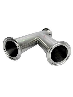Acciaio inossidabile uguale 304 316 Sanitary Clamped Lateral Tee 45° Y Branch Pipe Fitting