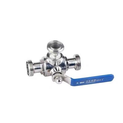 WZ Valvola a sfera a 3 vie per serbatoi medici DIN 3A SMS Equal Acciaio inossidabile 304 316 316l