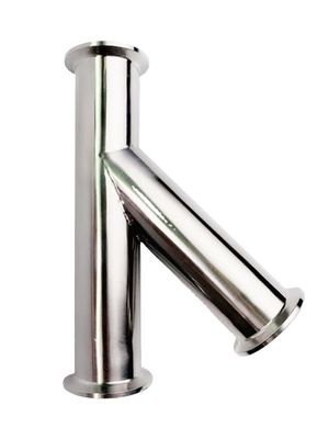Acciaio inossidabile uguale 304 316 Sanitary Clamped Lateral Tee 45° Y Branch Pipe Fitting