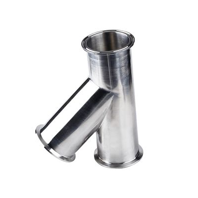 Acciaio inossidabile uguale 304 316 Sanitary Clamped Lateral Tee 45° Y Branch Pipe Fitting