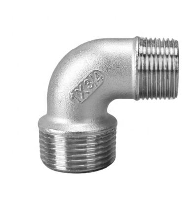 Fittings per tubi a gomma a 90 gradi di acciaio inossidabile 304 doppio maschio a filo