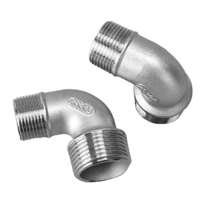 Fittings per tubi a gomma a 90 gradi di acciaio inossidabile 304 doppio maschio a filo