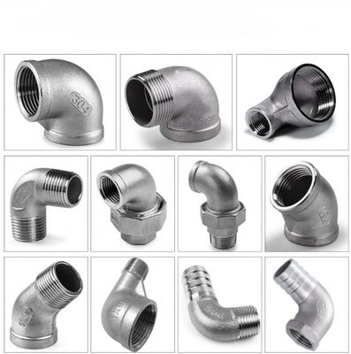 Fittings per tubi a gomma a 90 gradi di acciaio inossidabile 304 doppio maschio a filo