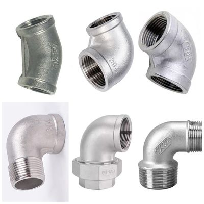 Fittings per tubi a gomma a 90 gradi di acciaio inossidabile 304 doppio maschio a filo