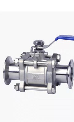 WZ Acciaio inossidabile di qualità alimentare 304 316 316L Valvola a sfera Sanitario aspirapolvere 3pc Valvole a sfera DIN SMS 3A