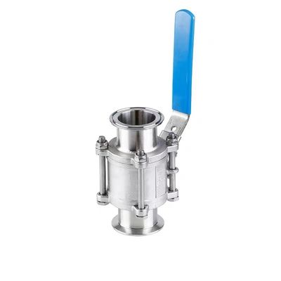 WZ Acciaio inossidabile di qualità alimentare 304 316 316L Valvola a sfera Sanitario aspirapolvere 3pc Valvole a sfera DIN SMS 3A