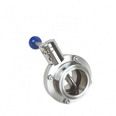 Clampo di connessione della birra in acciaio inossidabile Epdm Silicio manuale Tri Clampo Valvola farfalla
