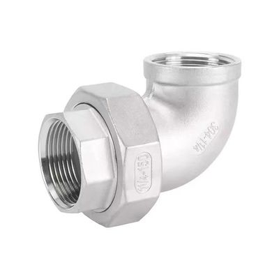 RTS Stainless Steel Gas Union Female Thread 90° Elbows for FF Pipe Fittings