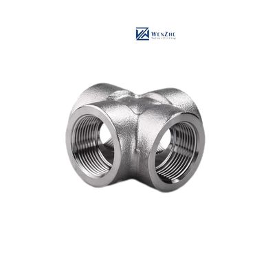 304 316 316L Acciaio al carbonio forgiato ad alta pressione a filo/SW Cross 1/4''-4.0' NPT BSPT