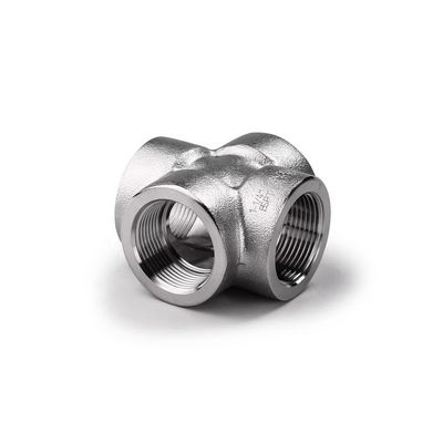 304 316 316L Acciaio al carbonio forgiato ad alta pressione a filo/SW Cross 1/4''-4.0' NPT BSPT