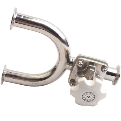 Valvola di diaframma di tipo U in acciaio inossidabile sanitario con materiale di corpo SS304/SS316L