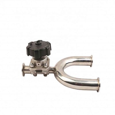 Valvola di diaframma di tipo U in acciaio inossidabile sanitario con materiale di corpo SS304/SS316L