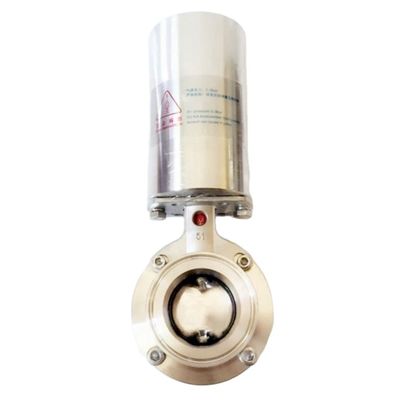 Valvola a farfalla pneumatica in acciaio inossidabile 304 316L con attuatore pneumatico