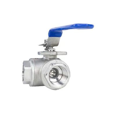 Codice testa cilindrica WZ SS201 304 316 Valvola a tre vie con fine a filo NPT BSP BSPT argento