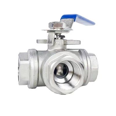 Codice testa cilindrica WZ SS201 304 316 Valvola a tre vie con fine a filo NPT BSP BSPT argento