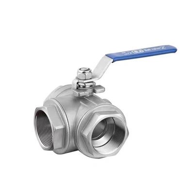 Codice testa cilindrica WZ SS201 304 316 Valvola a tre vie con fine a filo NPT BSP BSPT argento