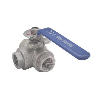 Codice testa cilindrica WZ SS201 304 316 Valvola a tre vie con fine a filo NPT BSP BSPT argento