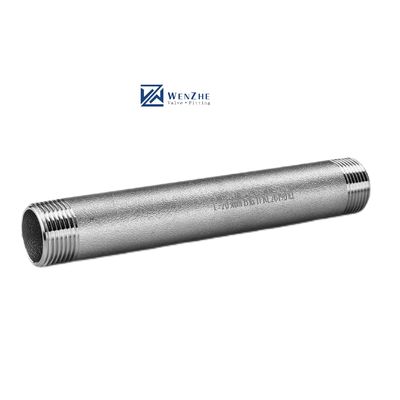 Acciaio inossidabile forgiato 304 316 316L Maschio tubo senza cuciture doppio filo botte capezzolo 1" DN25 NPT BSPT
